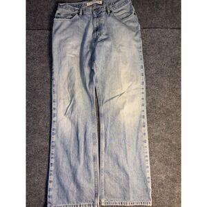 Express Jeans Mens Size 38x30 Blue Denim Relaxed Precision Fit Light Wash Preppy